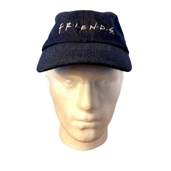 Friends Denim Baseball Cap Adjustable Strapback Embroidered Logo Casual Hat - Picture 2 of 6